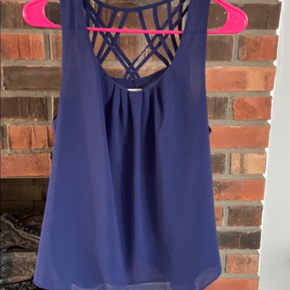 Navy dressy tank